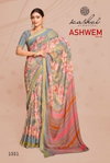 Ashwem Vol 5 By Kashvi Dull Moss Viscose Printed Daily Wear Sarees Wholesale Price In Surat